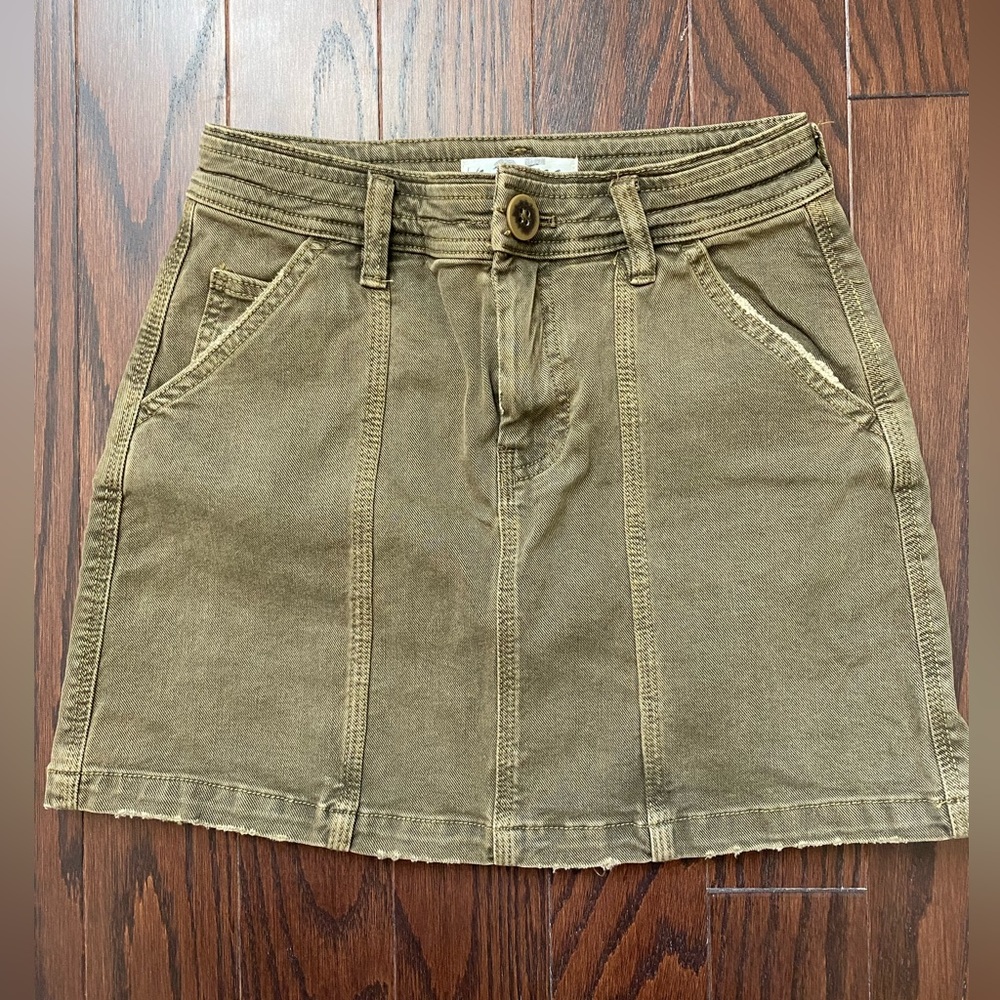 We the Free green utility skirt